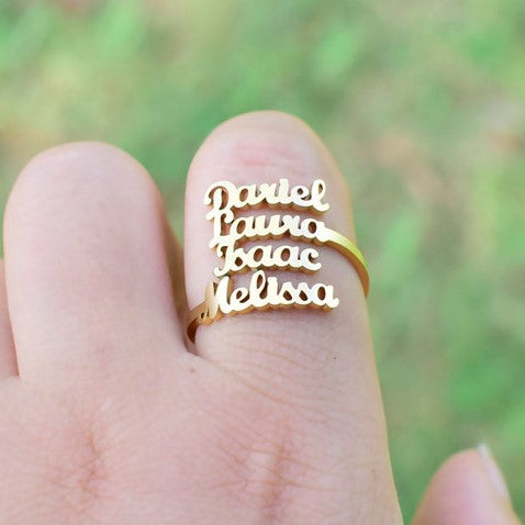 Buy 14k Solid Gold Tiny Name Ring-name Ring-gold Jewelry Rings Bridesmaid  Gift-personalized Gift-personalized Ring-birthday Gifts-jx11 Online in  India - Etsy